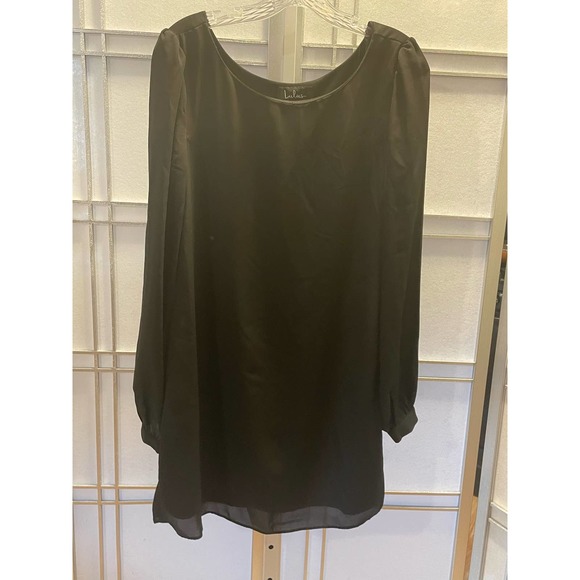 LULUS Black Mini Dress Size Medium Button Sleeve Medium - Picture 1 of 4